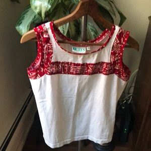 VINTAGE Lily’s of Beverley Hills Hawaiian Print Tank USA
